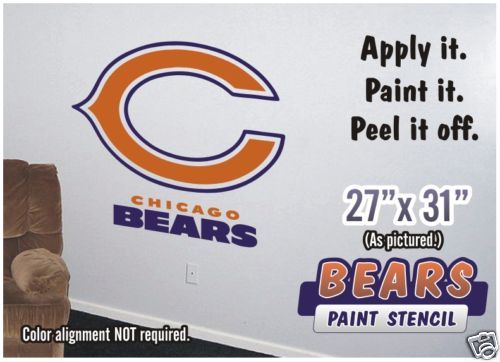 Chicago Bears Paint Stencil for walls  